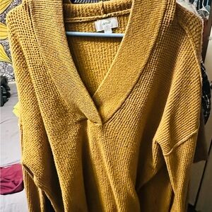 Aerie Golden V-Neck Sweater